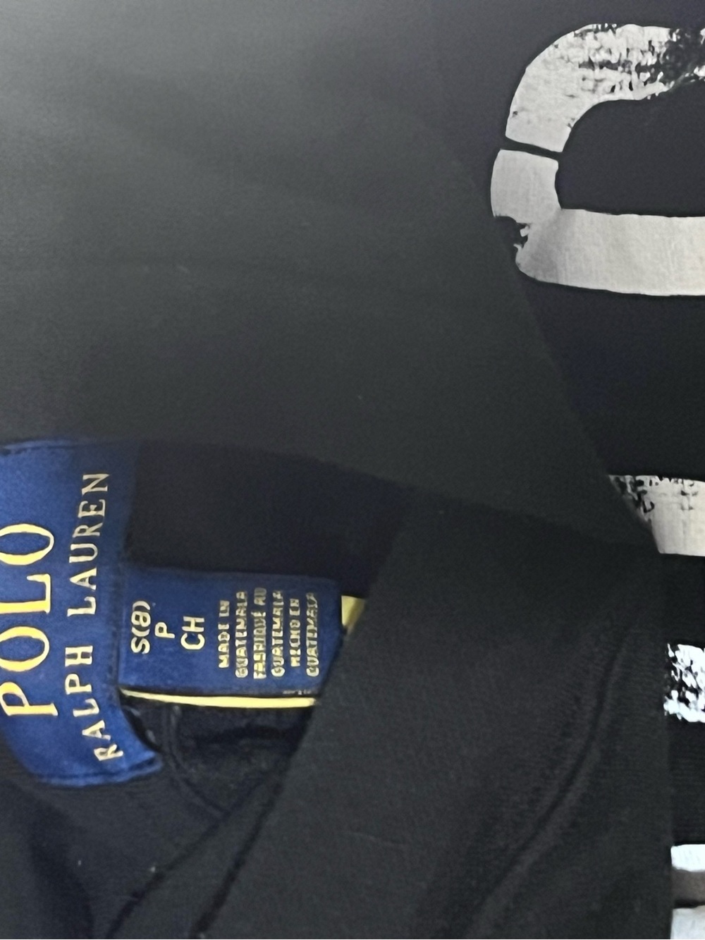 POLO HOODIE & GAP Black Top with Cream BUY ONE GET ONE FREE . Woven Label